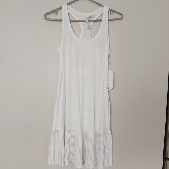 Diadora Lux Sleeveless Court Dress Tennis White Pleated Hem Chic, Size S - Picture 1 of 7